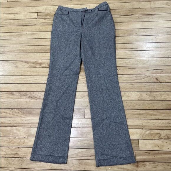 ANN TAYLOR Stretch Gray Wool Tweed Dress Pants Womens 6 Pro Office Career VTG 6 - Picture 6 of 16